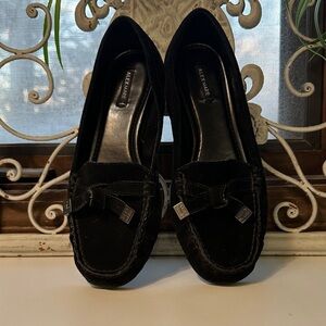 Alex Marie Elegant Black Velvet Loafers